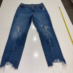 Girls Old Navy Distressed Blue Jeans OG Straight Leg - Size 16